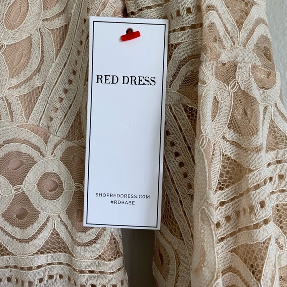 NWT Selfie Leslie Nude Lace Dress Bell Sleeves - Picture 3 of 6